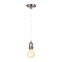Forum Dale Ceiling Pendant Lamp Holder - Pewter