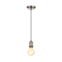 Forum Dale Ceiling Pendant Lamp Holder - Satin Nickel