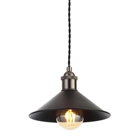 Forum Diner Easy Fit Ceiling Pendant Shade - Matt Black