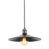 Forum Diner Easy Fit Large Ceiling Pendant Shade - Matt Black