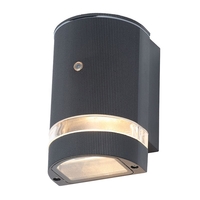 Forum Helios Outdoor Wall Light with Dusk to Dawn Sensor - Black