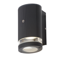 Forum Helix Outdoor Wall Light with Dusk to Dawn Sensor - Black