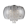 Forum Nore Crystal Flush Ceiling Light - Polished Chrome