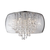 Forum Nore Crystal Large Flush Ceiling Light - Polished Chrome
