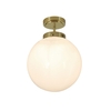 Forum Porto Glass Semi-Flush Ceiling Light - Brass