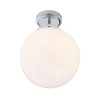Forum Porto Glass Semi-Flush Ceiling Light - Polished Chrome
