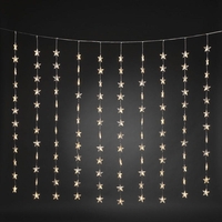 Konstsmide 1.4M Warm White LED Star Curtain Lights - 120 Lights