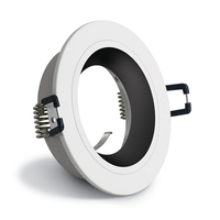 Loch Recessed Fixed Downlight - White with Black Reflector