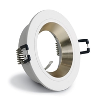 Loch Recessed Fixed Downlight - White with Gold Reflector
