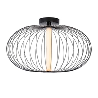 Lucide Carbony LED Flush Ceiling Light - Black