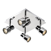 Lucide Sirene 4 Light LED Spotlight Plate - Polished Chrome