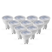 Lyco 5W Cool White Dimmable LED GU10 Bulb - Pack of 10 - Flood Beam