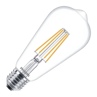Philips Classic 8W Warm White Dimmable LED Decorative Filament Squirrel Cage Bulb - Screw Cap