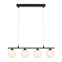Quattro 4 Light Bar Ceiling Pendant - Black