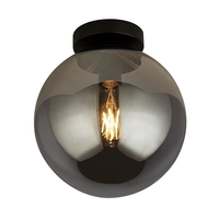 Searchlight Amsterdam Semi-Flush Ceiling Light - Smoked Glass