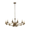 Searchlight Ascot 12 Light Chandelier - Antique Brass