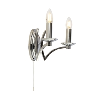 Searchlight Ascot 2 Arm Wall Light - Chrome