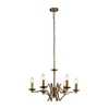 Searchlight Ascot 6 Light Chandelier - Antique Brass