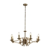Searchlight Ascot 8 Light Chandelier - Antique Brass