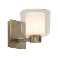 Searchlight Bathroom Wall Light - Satin Nickel