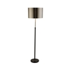 Searchlight Brushed Floor Lamp - Black & Chrome