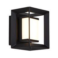 Searchlight Chaplin 100 LED Flush Wall Light - Matt Black