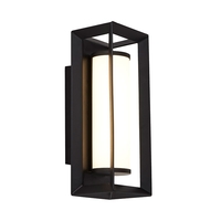 Searchlight Chaplin 200 LED Flush Wall Light - Matt Black