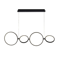 Searchlight Cirque 4 Light LED Bar Ceiling Pendant - Matt Black