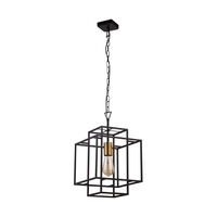 Searchlight Crate Ceiling Pendant Light - Black