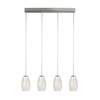Searchlight Cyclone 4 Light LED Bar Ceiling Pendant - Clear Glass