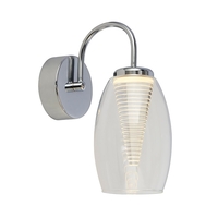 Searchlight Cyclone LED Wall Light - Clear Glass