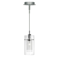 Searchlight Duo 1 Ceiling Pendant Light - Clear