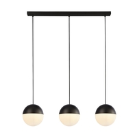 Searchlight Endor 3 Light Bar Ceiling Pendant - Black