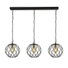 Searchlight Finesse 3 Light Bar Ceiling Pendant - Black
