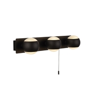 Searchlight Flare 3 Light Bathroom Mirror Light - Black