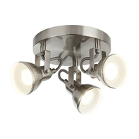 Searchlight Focus 3 Light Spotlight Plate - Satin Silver
