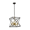 Searchlight Hexa 4 Light Ceiling Pendant - Black & Gold