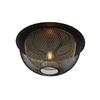 Searchlight Honeycomb Ceiling Flush Light - Black