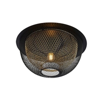 Searchlight Honeycomb Ceiling Flush Light - Black