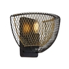 Searchlight Honeycomb Flush Wall Light - Black