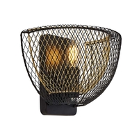 Searchlight Honeycomb Flush Wall Light - Black