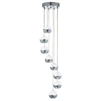 Searchlight Ice Ball 8 Light LED Cascade Ceiling Pendant - Chrome
