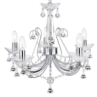 Searchlight Lafayette 5 Light Chandelier - Chrome