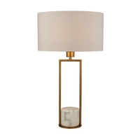 Searchlight Marble Table Lamp - Gold
