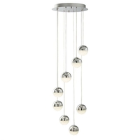 Searchlight Marbles 8 Light LED Cascade Ceiling Pendant - Chrome