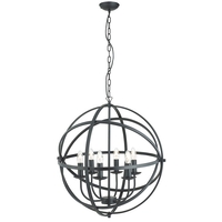 Searchlight Orbit 6 Arm Ceiling Pendant Light - Black