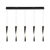 Searchlight Paddle 5 Light LED Bar Ceiling Pendant - Black