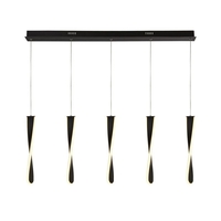 Searchlight Paddle 5 Light LED Bar Ceiling Pendant - Black