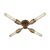 Searchlight Tubes 4 Arm Flush Ceiling Light - Bronze