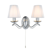 Searchlight Twin Andretti Wall Light - Chrome